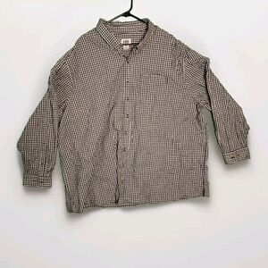 HB Harbor Bay Button Down Shirt Men's 4XLT Multicolor Cotton Blend Short Sleeve